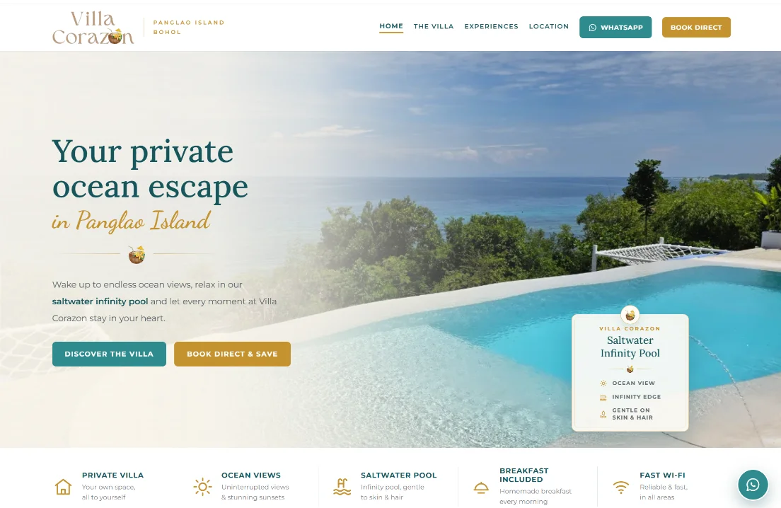 Screenshot der neuen Website (nachher)