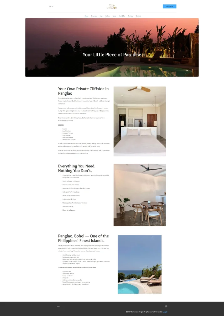 Screenshot der alten Website (vorher)